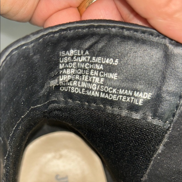 JustFab Black Heeled Boots with Chunky Heel - Picture 2 of 4